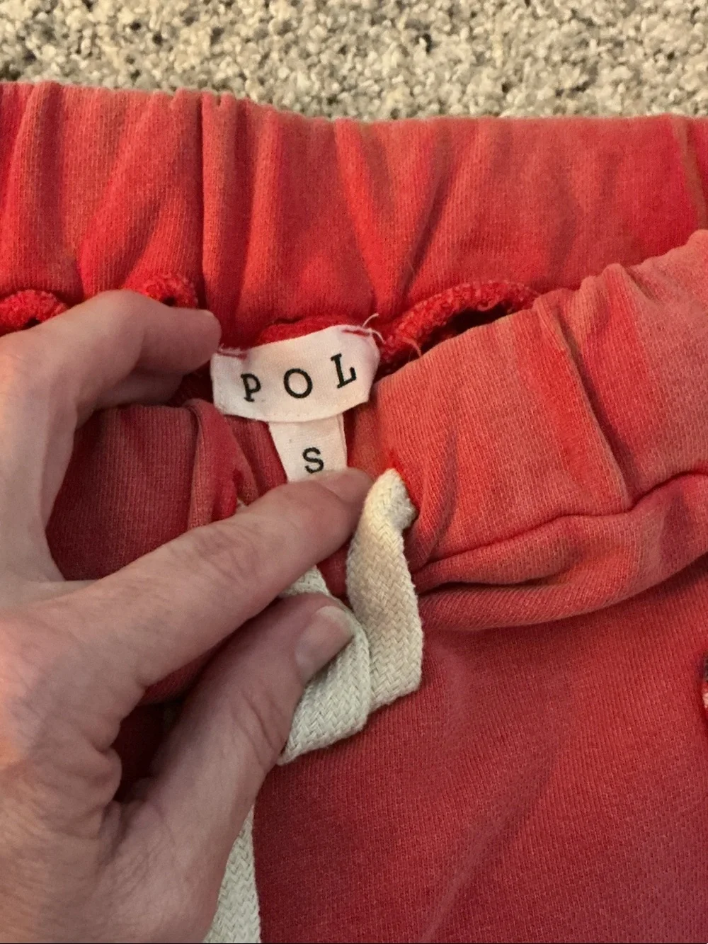 POL Wide-Leg Red Lounge Pants with Plaid Pockets - Picture 5 of 10